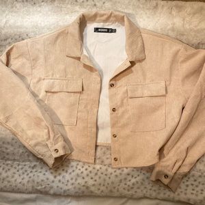 NWOT Cropped Corduroy Shacket
